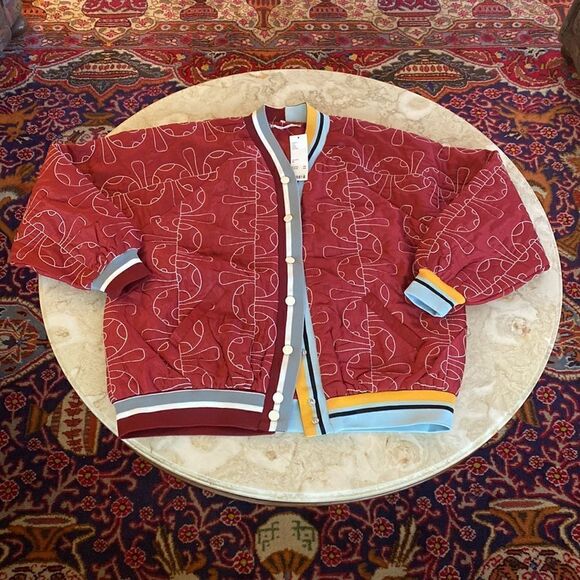 NWT Kimchi Blue Urban Outfitters Duncan Quilted Oversized Varsity Jacket - Picture 11 of 15